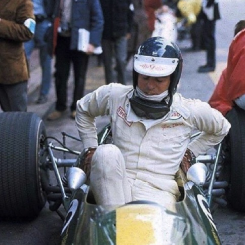 GP de Monaco, pendant les essais, dernière course  sur la Lotus 33